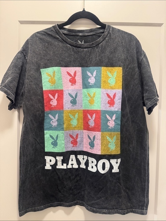 PLAYBOY Other - PLAYBOY Tee with Multicolor Bunny Grid. L. Like New!🔥